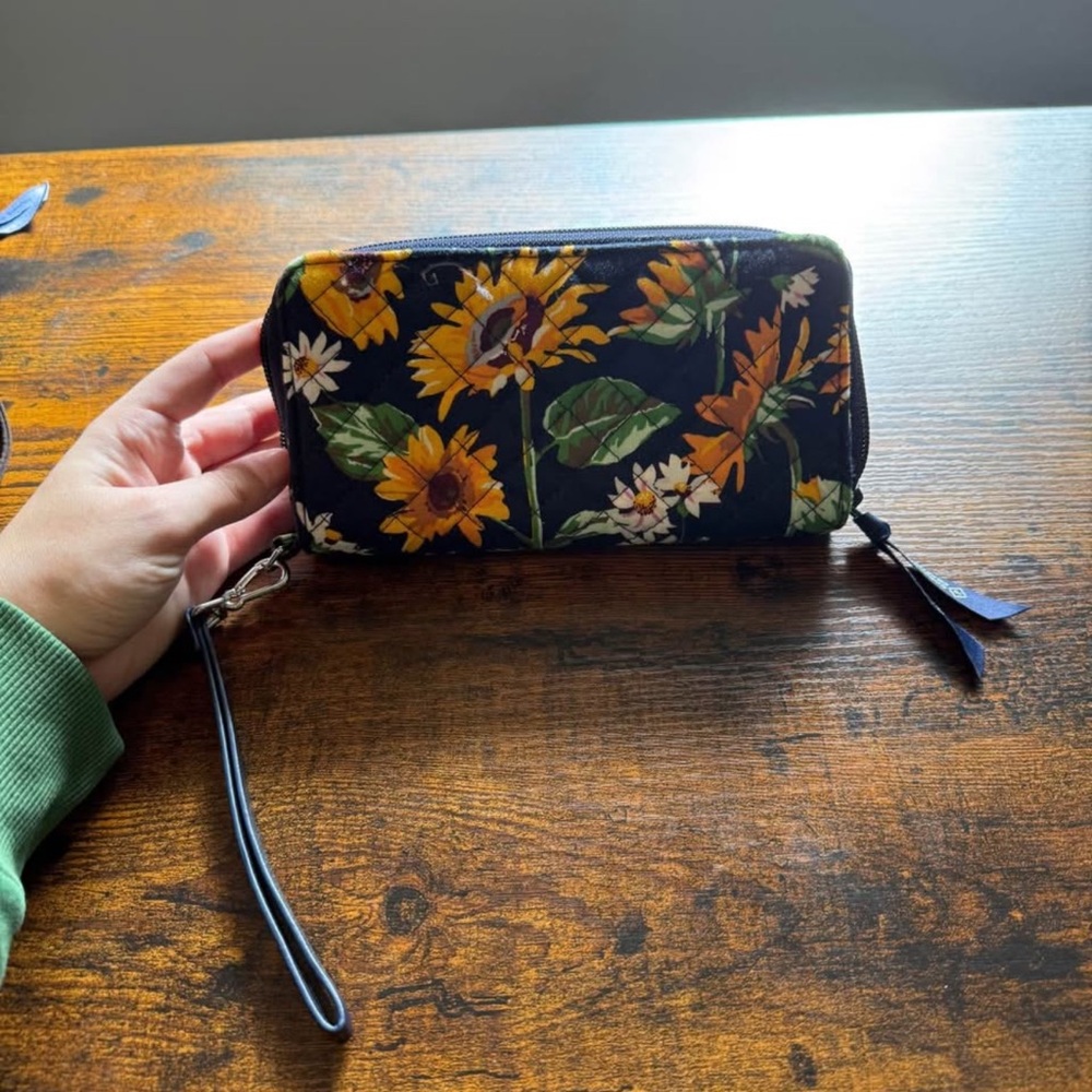 Vera Bradley Sunflower Wristlet Clutch